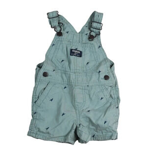 Oshkosh || Baby 9 Months Dinosaurs Corduroy Overalls Green Unisex Boy Girl
